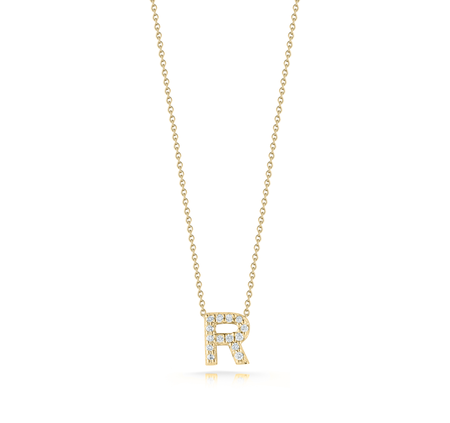 Roberto Coin Tiny Treasures Yellow Gold "Love Letter" Initial Pendant